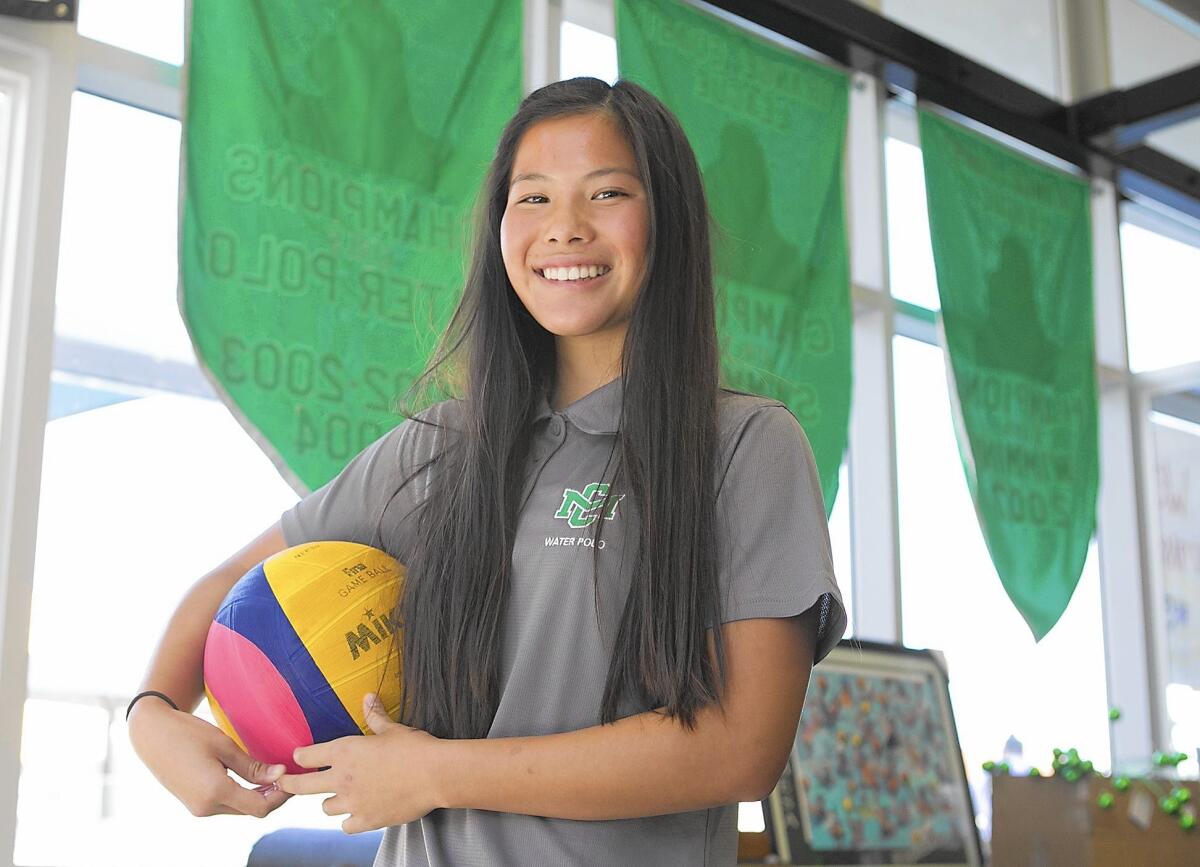 Costa Mesa High goalie Michelle Vu is the Daily Pilot High School Athlete of the Week. She made 17 saves last week in a Battle for the Bell win over rival Estancia.