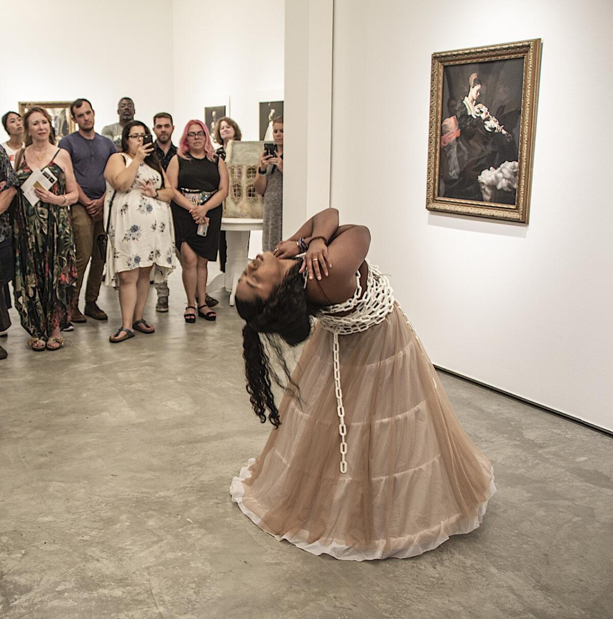 Dancer Alyssa Junious in performance at the opening.