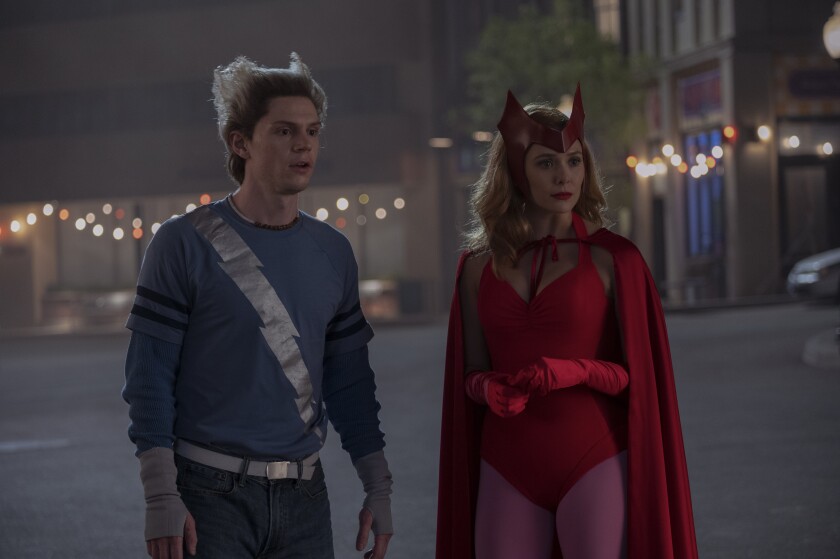 Evan Peters and Elizabeth Olsen in 'WandaVision'