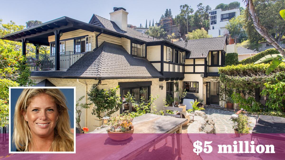 New Zealand supermodel Rachel Hunter has put her English country-inspired home in Hollywood Hills West on the market for about $5 million.