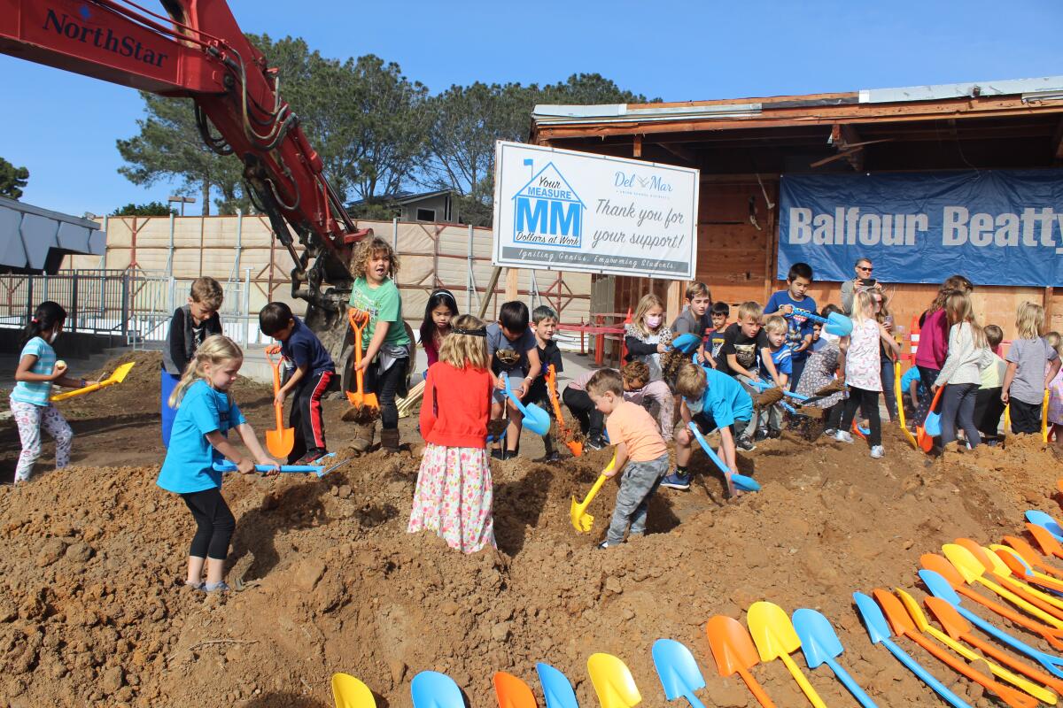 Heights students participated in the groundbreaking.