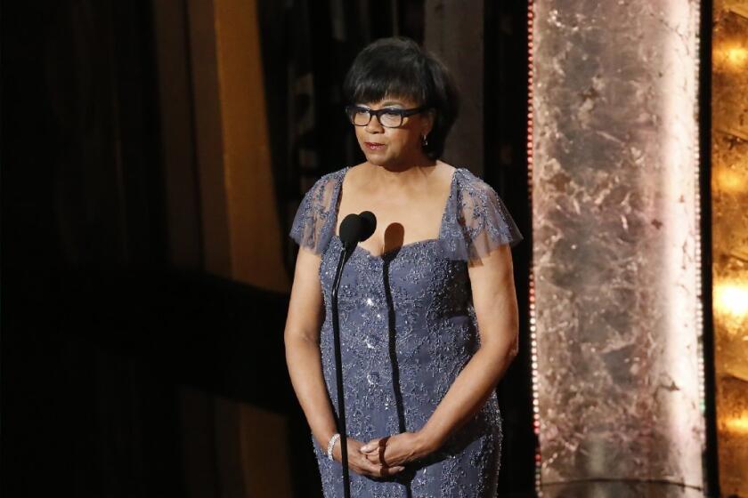 Academy President Cheryl Boone Isaacs, shown here at the Oscars on March 2, is among the board of governors.
