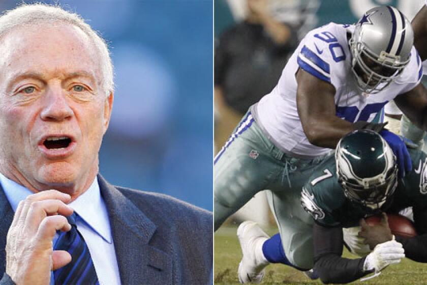 Dallas Cowboys owner Jerry Jones, left, and injured nose tackle Jay Ratliff allegedly had a heated confrontation in the locker room earlier this month.