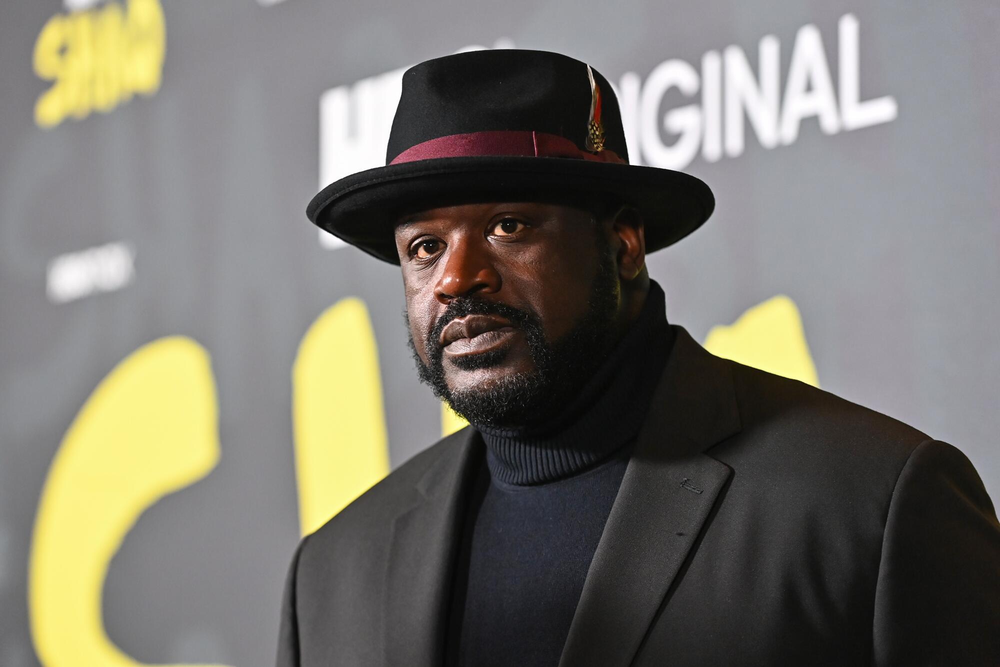Shaquille O'Neal attends the HBO Premiere for the four-part documentary "Shaq" at the Illuminarium in Atlanta.
