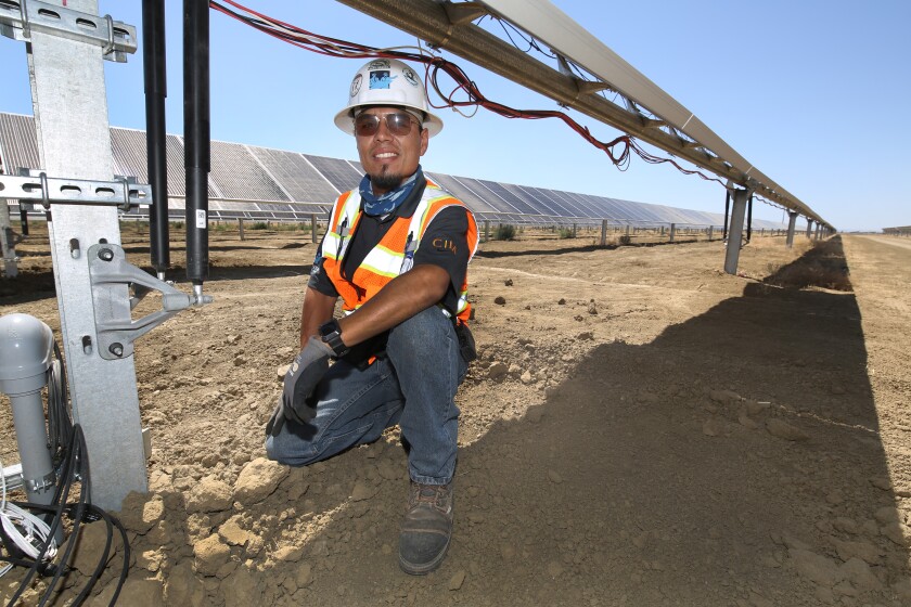 George Fernandez is a quality control foreman at Swinerton Renewable Energy 