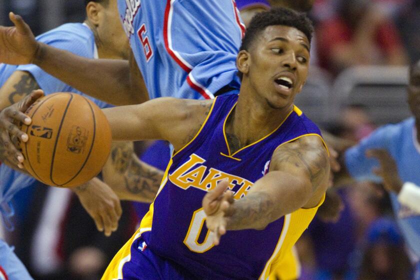 Lakers guard-forward Nick Young underwent surgery to repair a torn ligament in his right thumb.