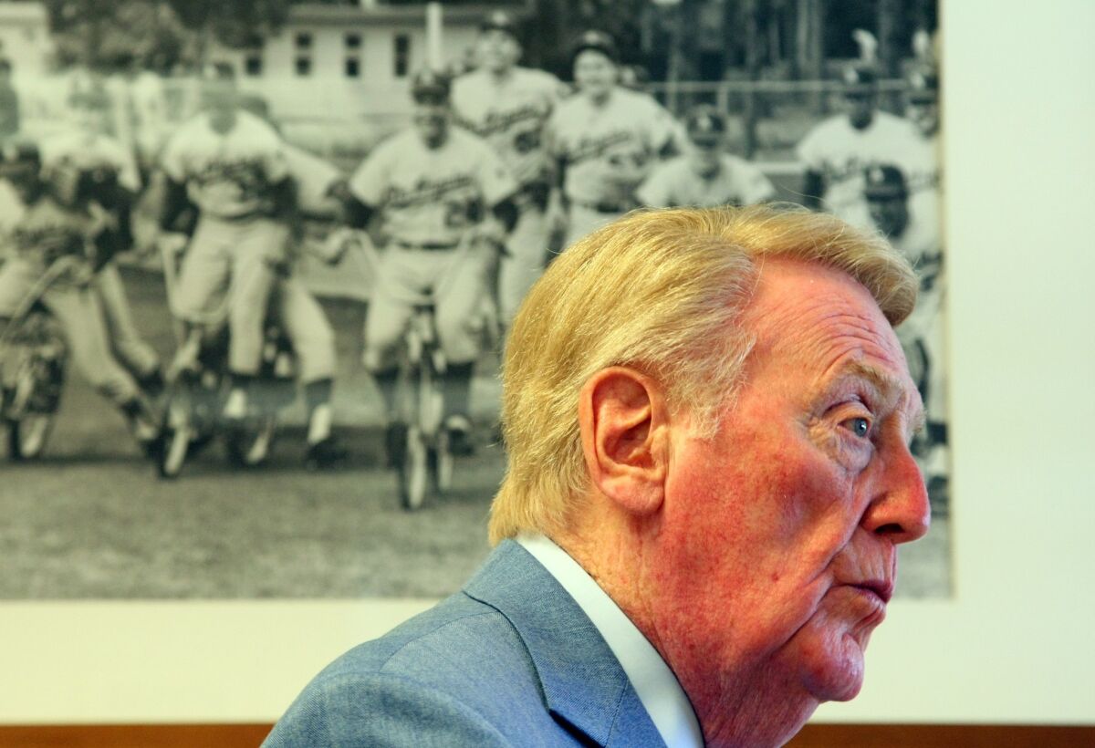 Dodgers broadcaster Vin Scully has called 19 no-hitters over the course of his career, with the first in 1950 and the most recent Clayton Kershaw's gem Wednesday.