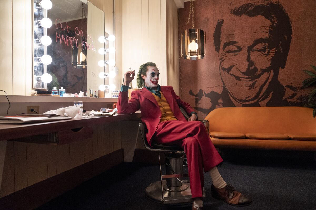 Actor Joaquin Phoenix in a scene from "Joker."
