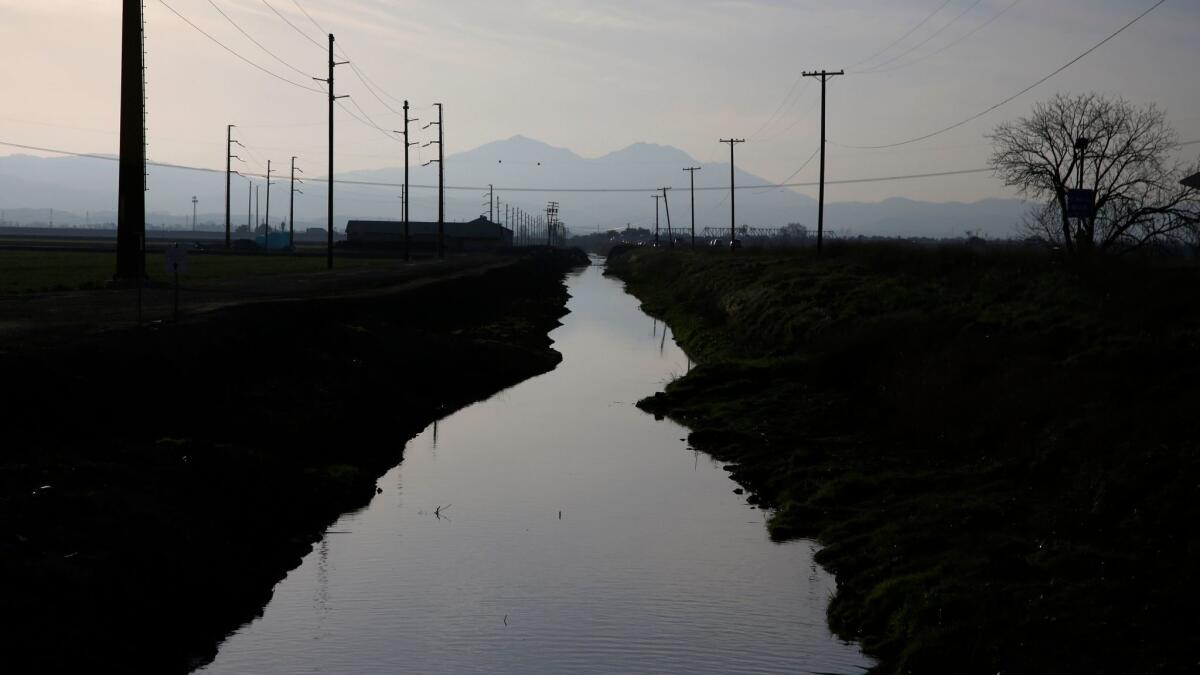 A waterway along Route 4 in the Sacramento-San Joaquin Delta, right outside Stockton