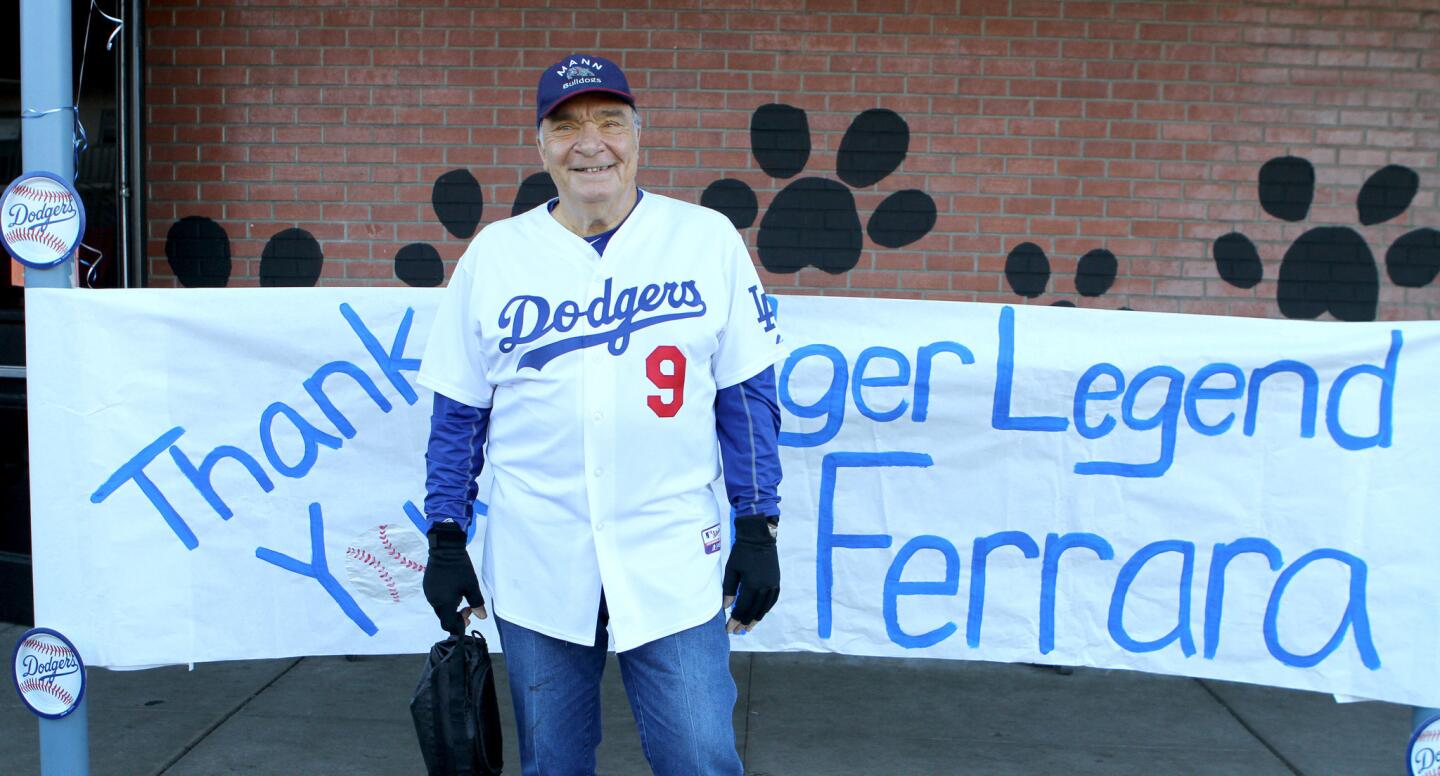 Photo Gallery: L.A. Dodgers legend Al Ferrara visits Horace Mann Elementary School in Glendale