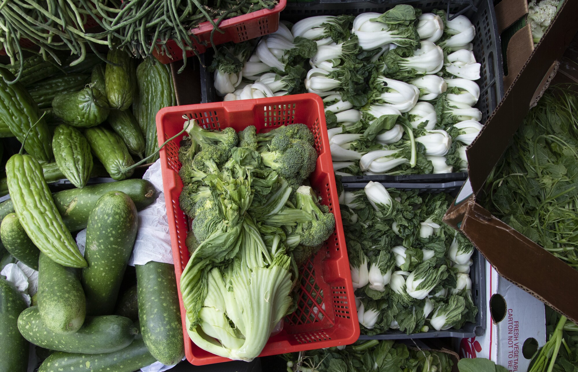 A variety of produce sold at mom-and-pop stores in Chinatown. 