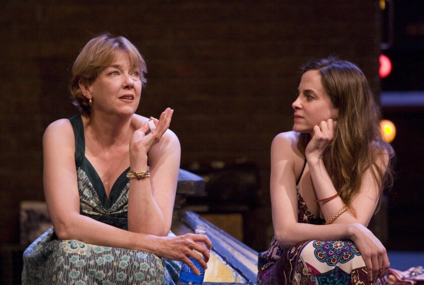 Harriet Harriet (left) with Maria Dizzia in La Jolla Playhouse's 2009 production of "Unusual Acts of Devotion."