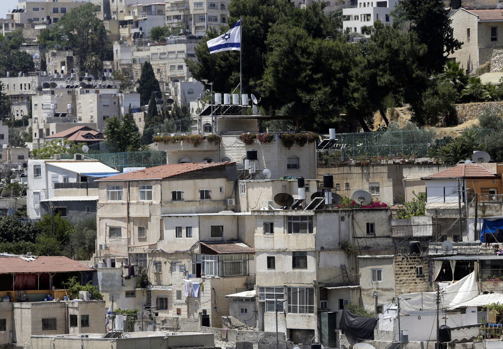 A view of buildings in Jerusalem.