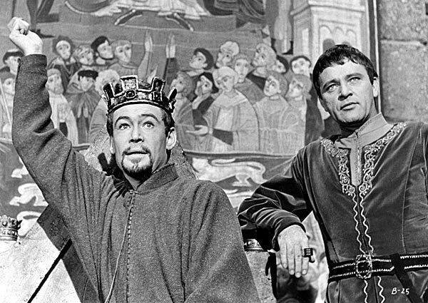 Peter O'Toole, left, portrays England's King Henry II, costarring with Richard Burton, who plays Thomas Becket, in "Becket," released in 1964. O'Toole was nominated for his second Oscar for the role.