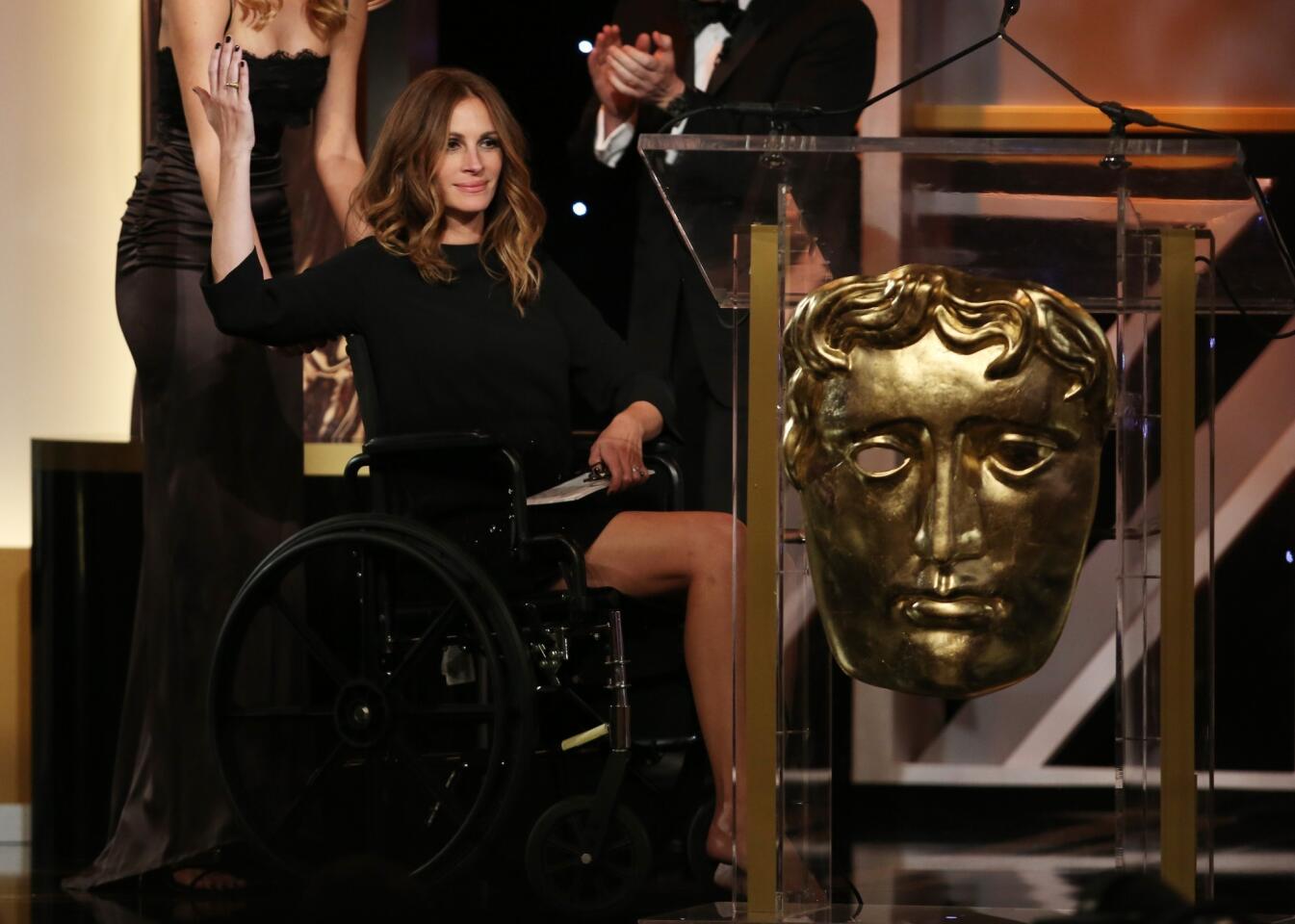 Julia Roberts presents during the 2013 BAFTA Awards.
