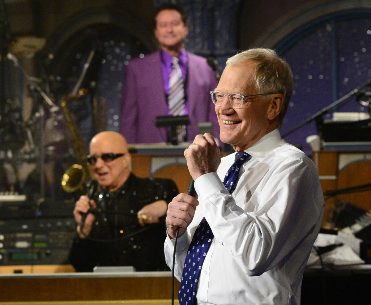 David Letterman during the final taping of the “Late Show With David Letterman.”