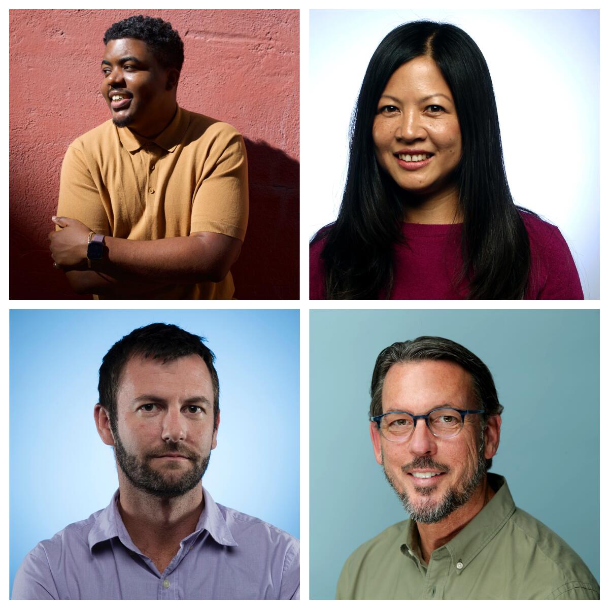 Portraits of four L.A. Times employees.