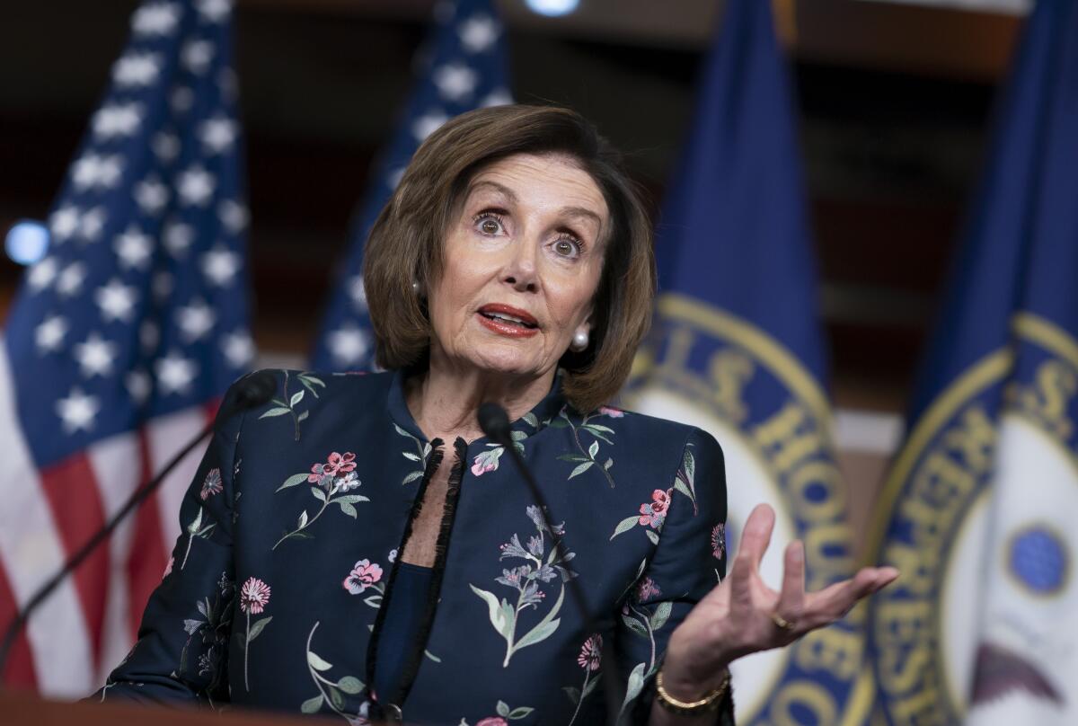 House Speaker Nancy Pelosi, in announcing the House vote, called the killing of Iranian Gen. Qassem Suleimani “provocative and disproportionate."