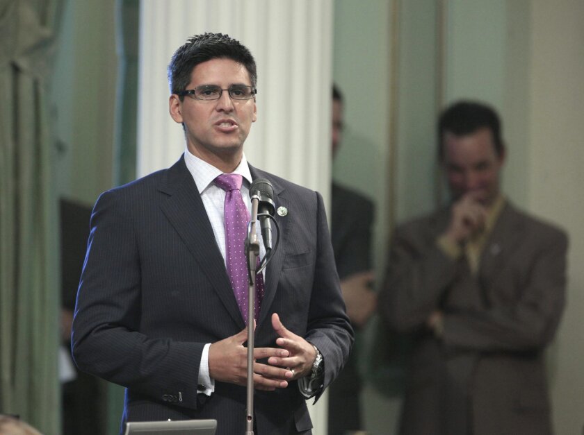 Assemblyman Henry Perea, D-Fresno, speaking before the Assembly at the Capitol in 2012, announced Dec. 1, 2015, that he is resigning.