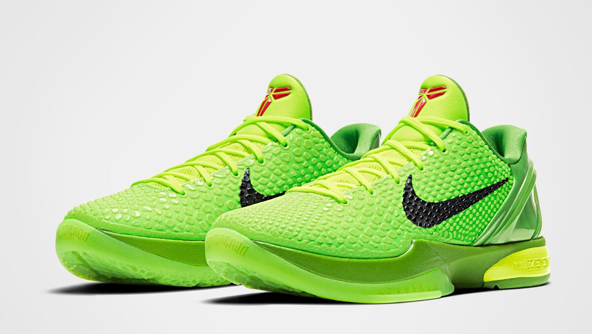 Nike Kobe 6 ‘Grinch’ sneaker set to drop Christmas Eve Los Angeles Times