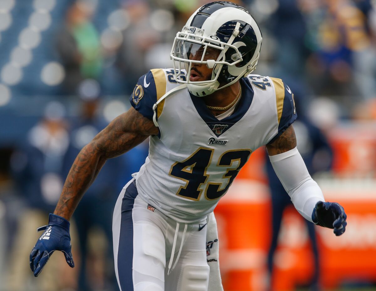 Rams safety John Johnson was placed on injured reserve Wednesday because of a right shoulder injury.