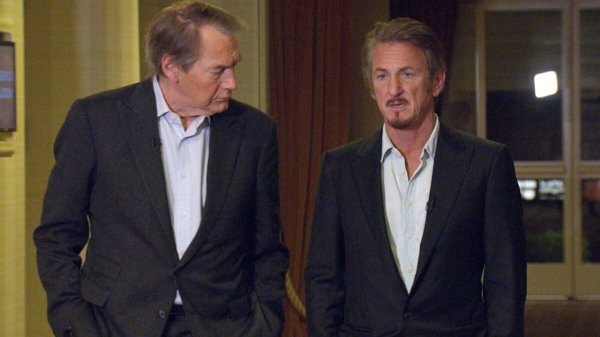Sean Penn, right, tells Charlie Rose that he has a "terrible regret" about his interview with then-fugitive drug kingpin Joaquin "El Chapo" Guzman.