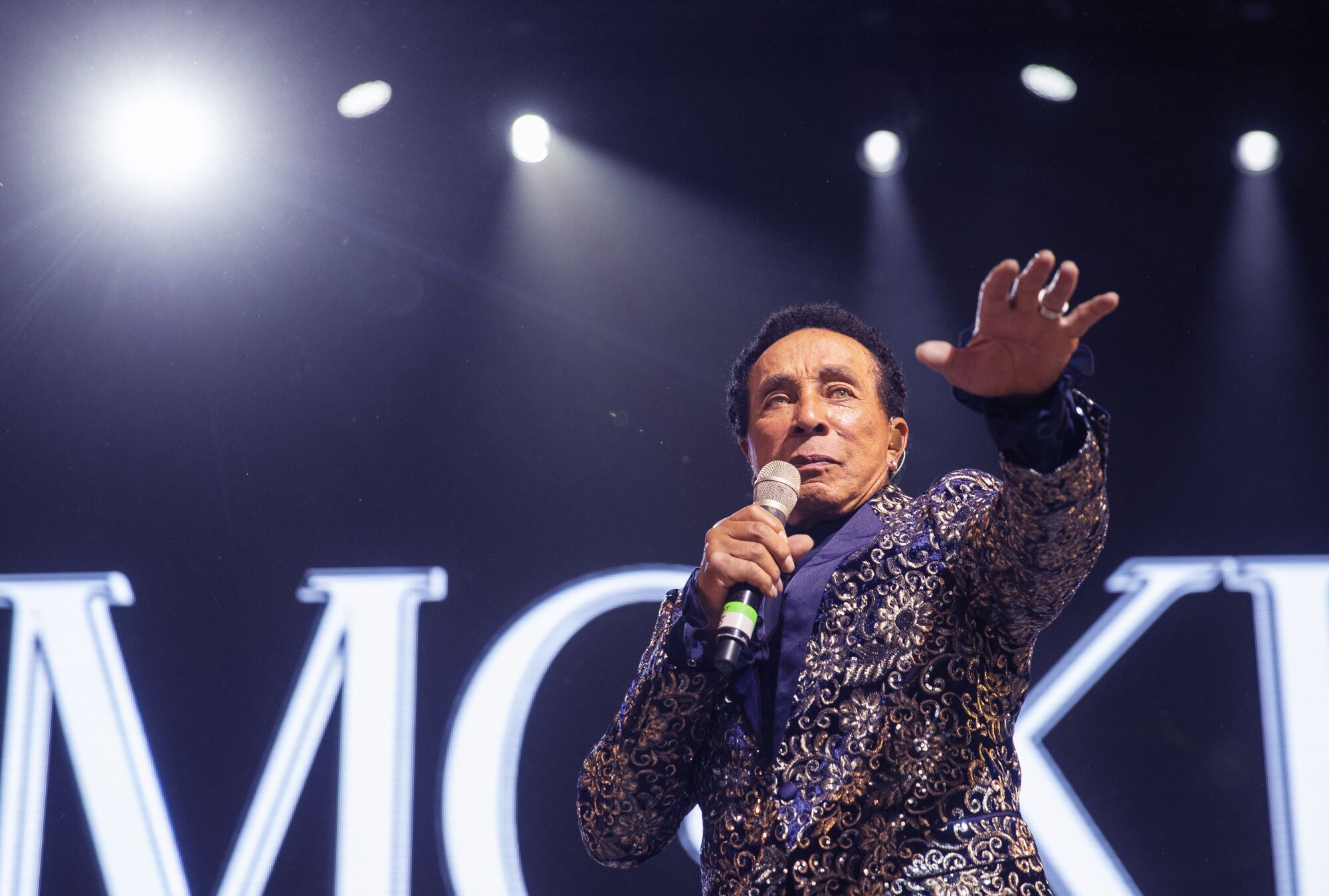 Smokey Robinson performs.