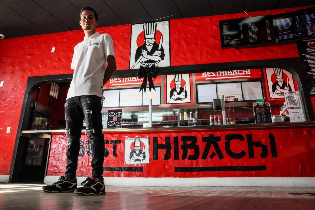 Eddie Escobedo Jr. is carrying on his father's hibachi business.