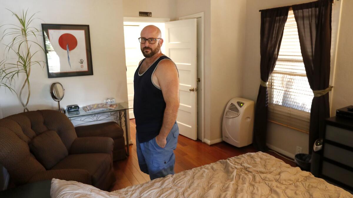 Marc Bochner, who lives in one of the apartments in the Westlake triplex that he owns, argues it would be unfair to ban him from hosting short-term rentals in his home just because his apartment falls under the Rent Stabilization Ordinance.