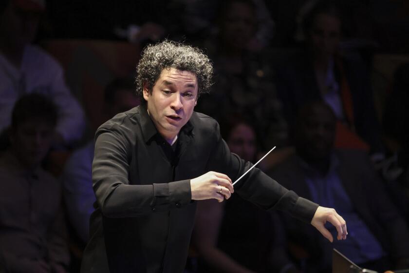 Gustavo Dudamel conducting the L.A. Phil a week before pandemic closures hit the city.