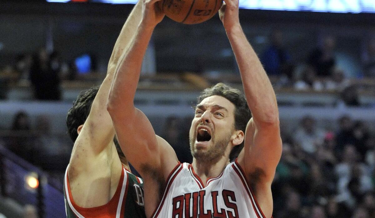 Chicago's Pau Gasol scored a career-high 46 points during the Bulls' 95-87 victory over the Milwaukee Bucks on Saturday night.