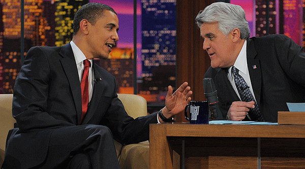 US President Obama on "The Tonight Show with Jay Leno"