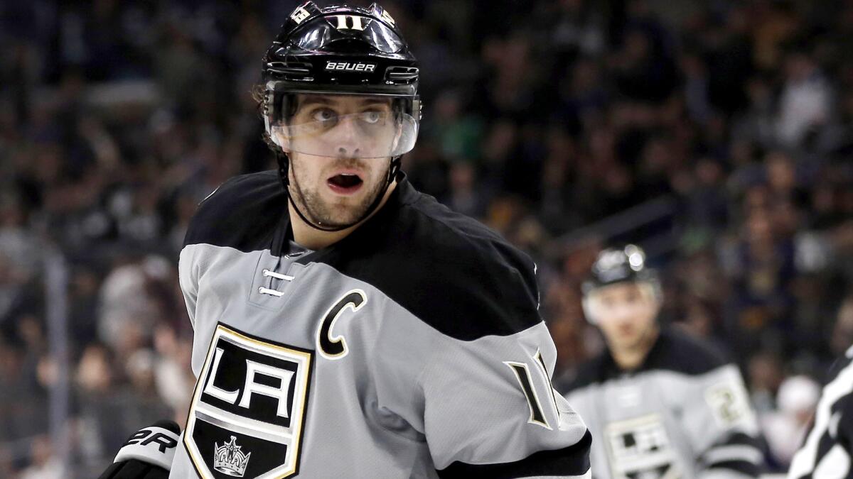 Captain Anze Kopitar and the Kings are three points out of a playoff spot with 17 games left in the regular season.