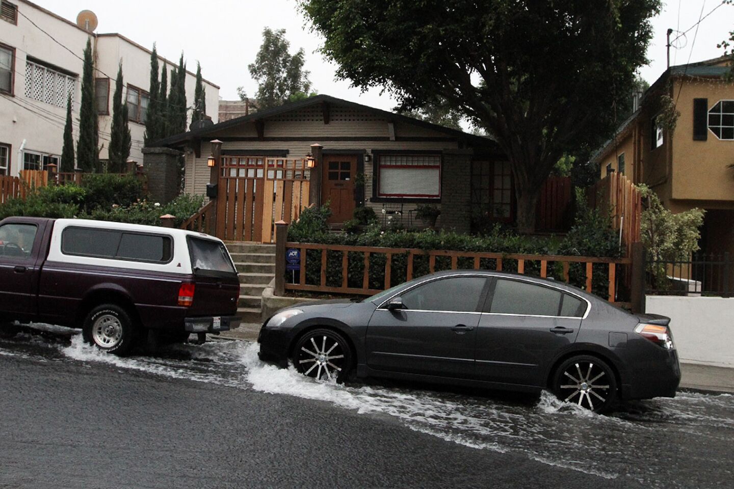 Water main break in Hollywood Hills
