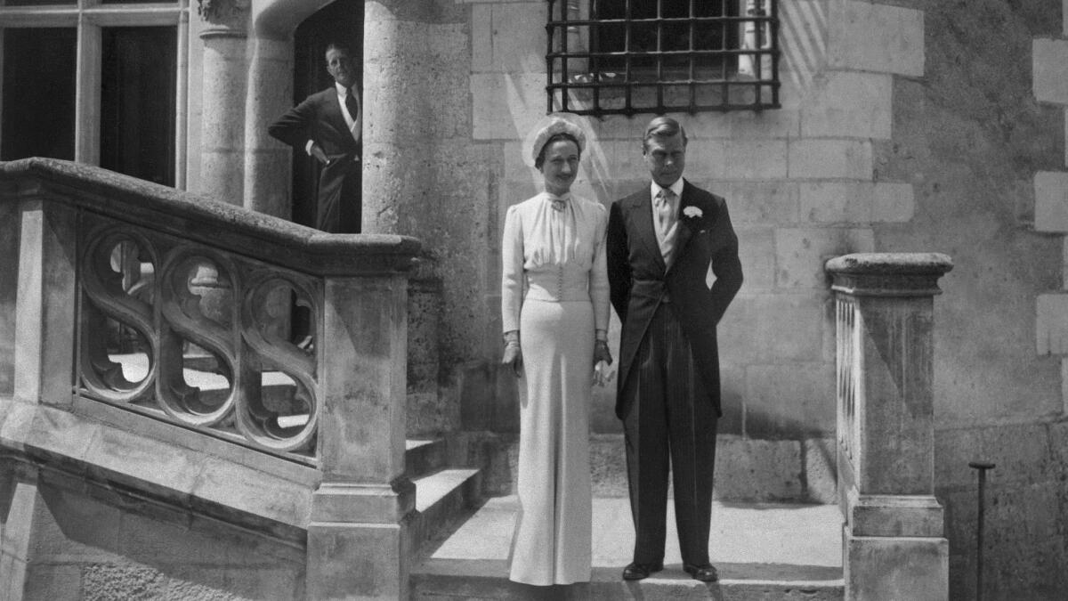 Edward VIII and Wallis Simpson at their wedding in 1937.