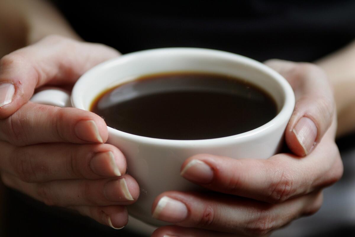 A company called Coffee Blocks has started a Kickstarter campaign to fund production of instant butter coffee pods. Shown is a cup of coffee from Groundworks Coffee in L.A.