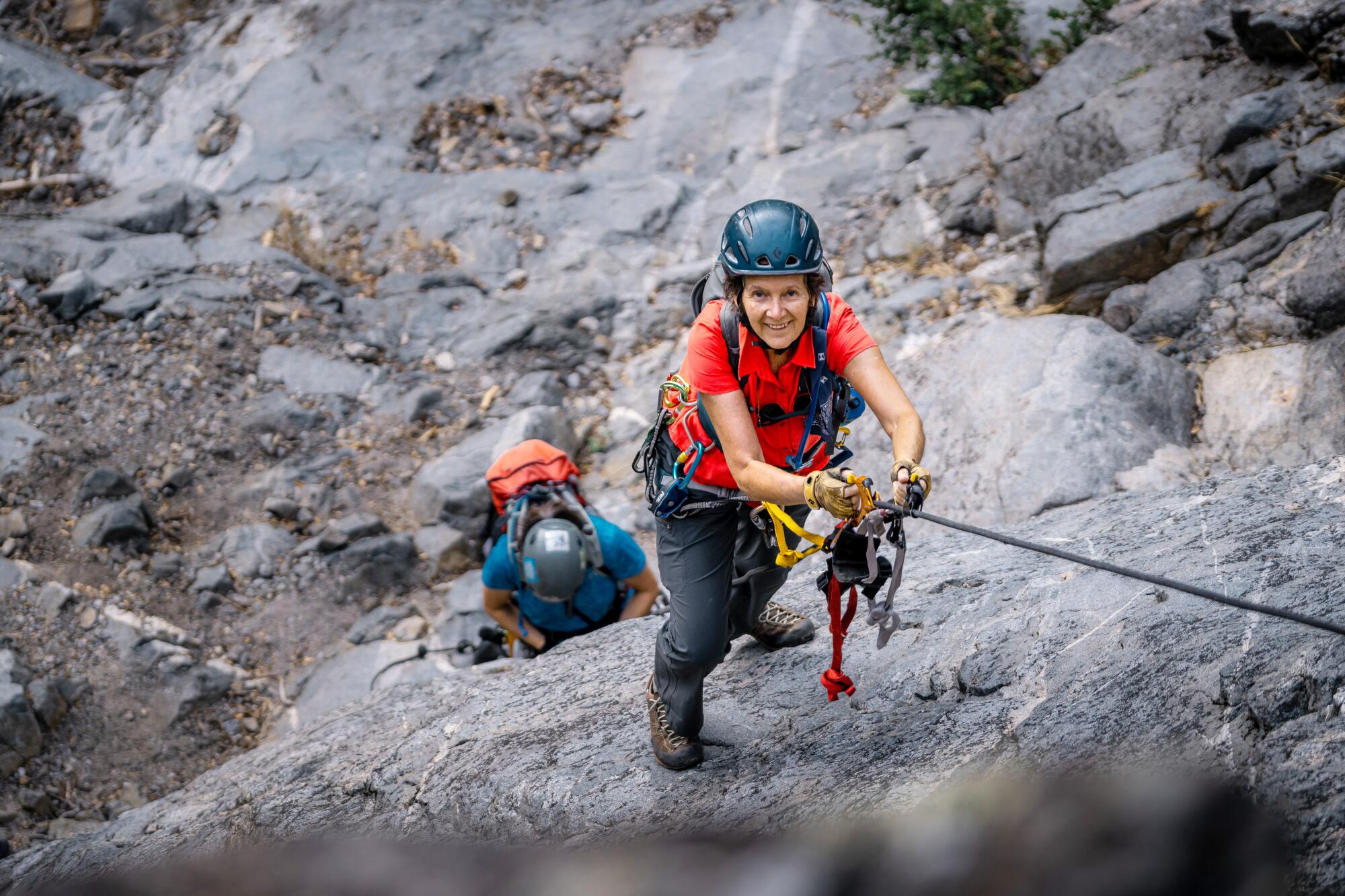 Dierdre Wolownick on her 10-hour climb to the top of El Capitan in the Yosemite Valley in September.