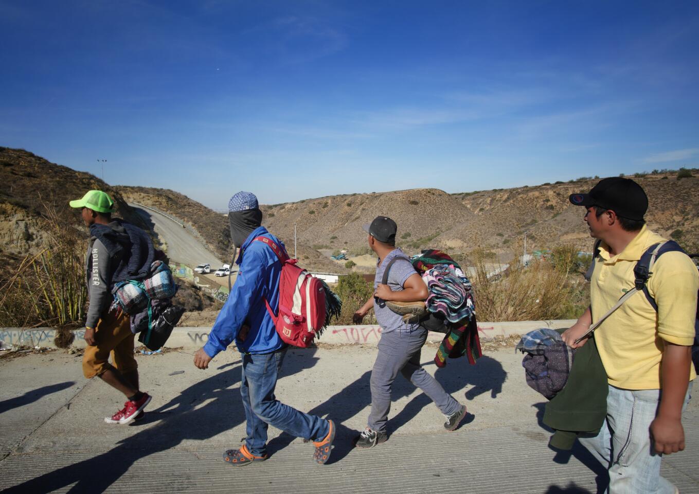 Central American migrant caravan arrives in Tijuana