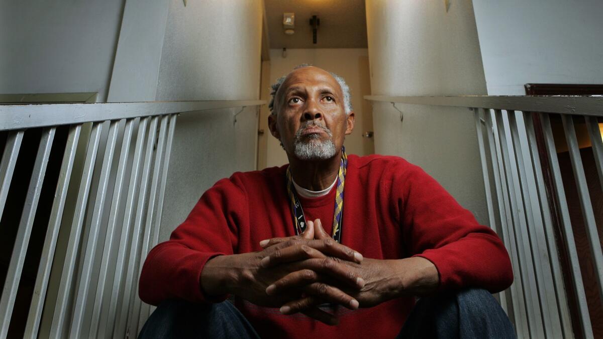 Oscar Foster, former San Diego High School basketball player of the year in 1960s, pictured in 2007 at a board-and-care facility in Golden Hill.