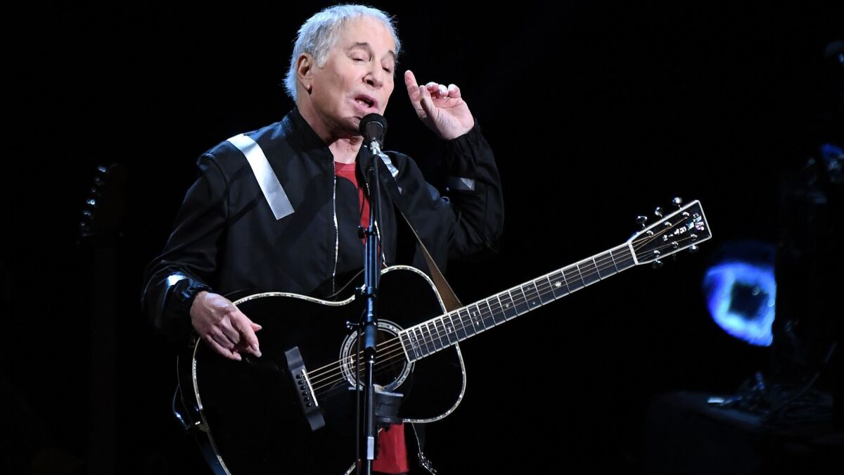 Paul Simon performs in concert during his farewell tour stop in May at the Hollywood Bowl.