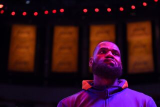 Los Angeles, California October 20, 2022-Lakers LeBron James before a game.