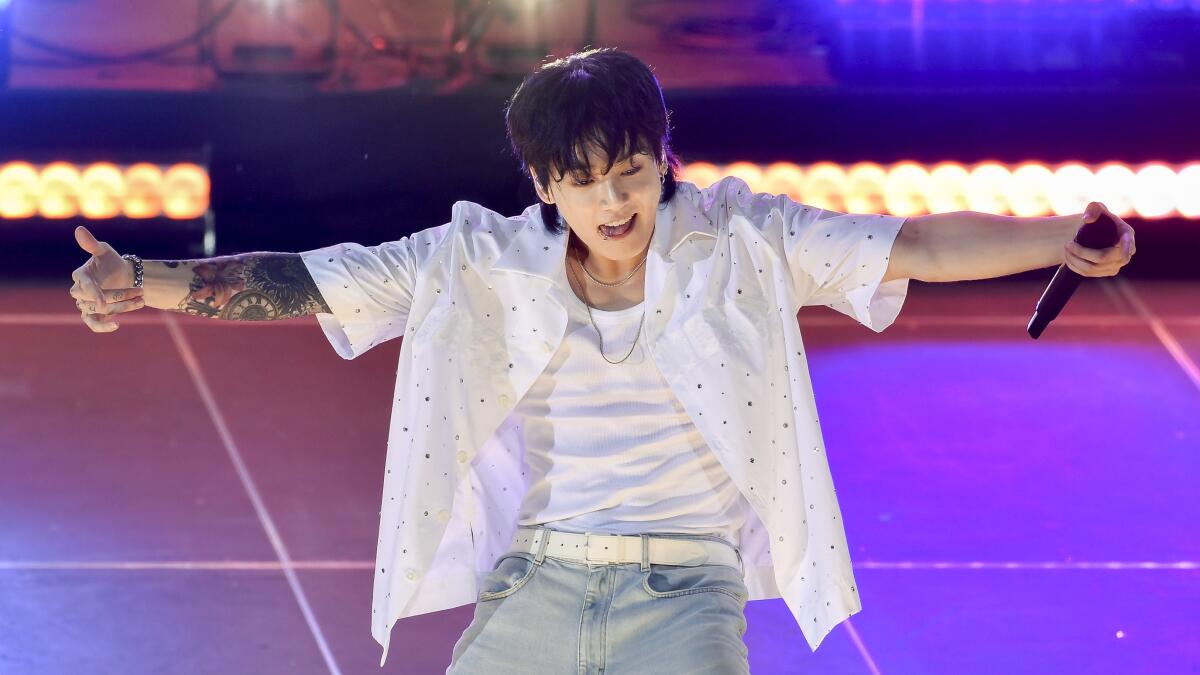 BTS' Jungkook takes shirt off at Las Vegas concert and shows it all