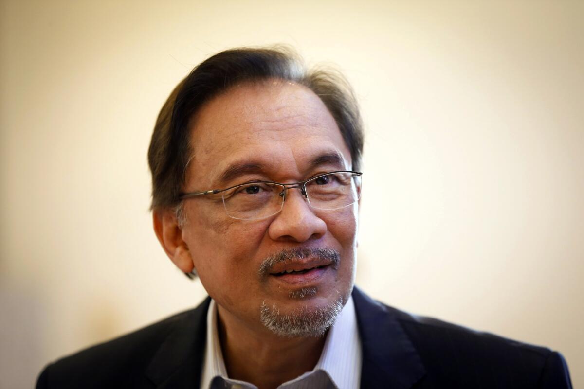 Malaysian opposition leader Anwar Ibrahim, pictured on Oct. 31, 2014.