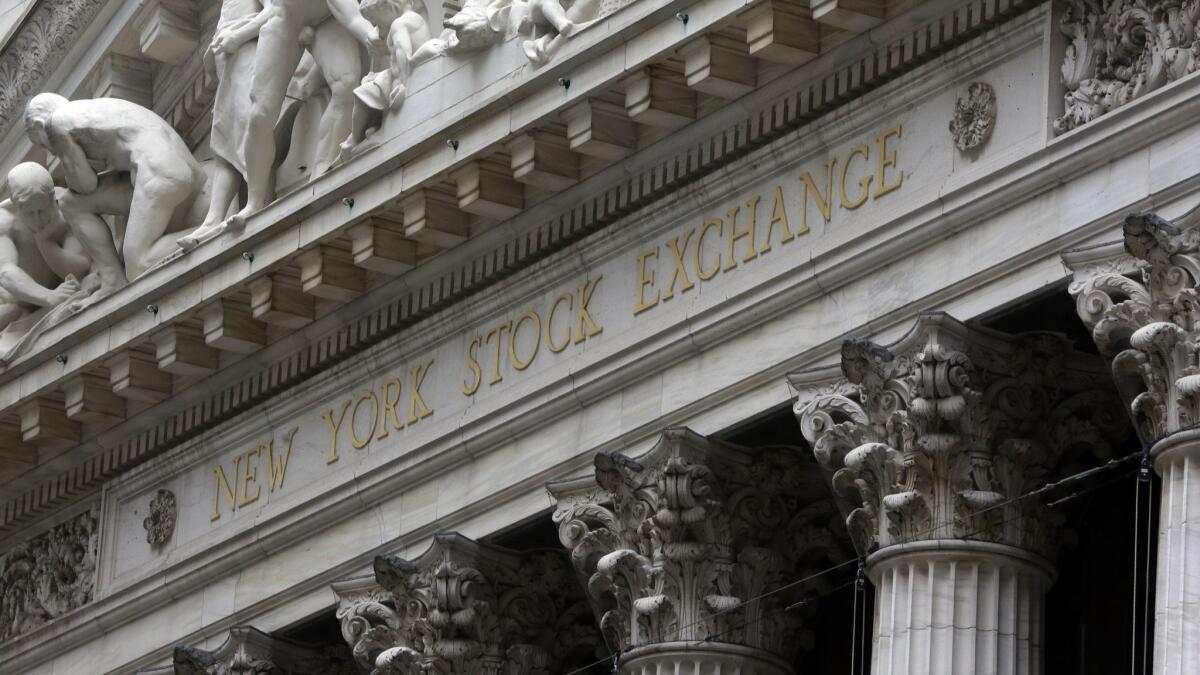 The facade of the New York Stock Exchange.