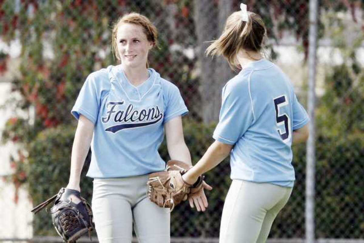 ARCHIVE PHOTO: Crescenta Valley High's Hannah Cookson, left, and Whitney Craig will be key players for the Falcons in 2013.