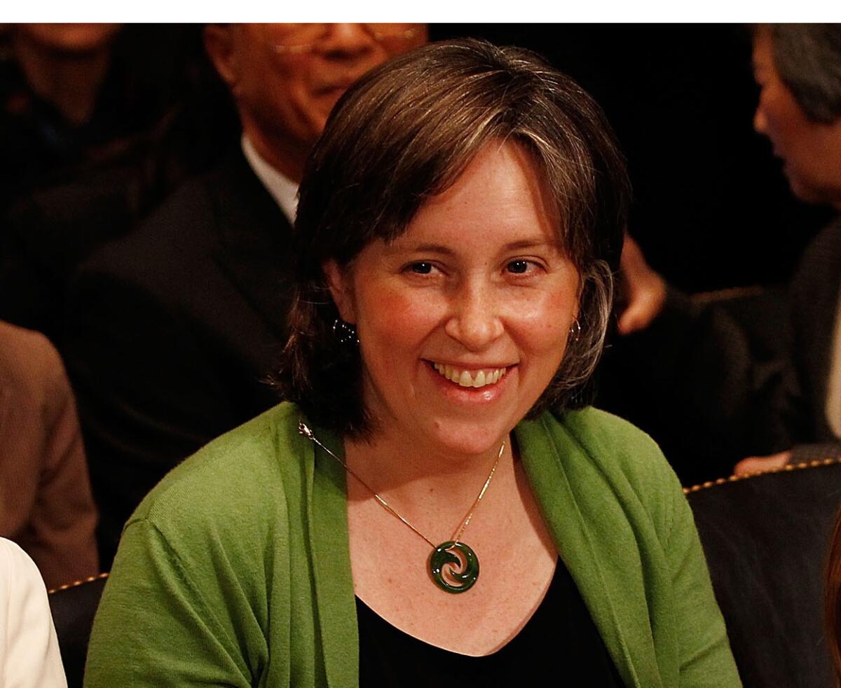 Ann O'Leary smiles at a public event in 2010.