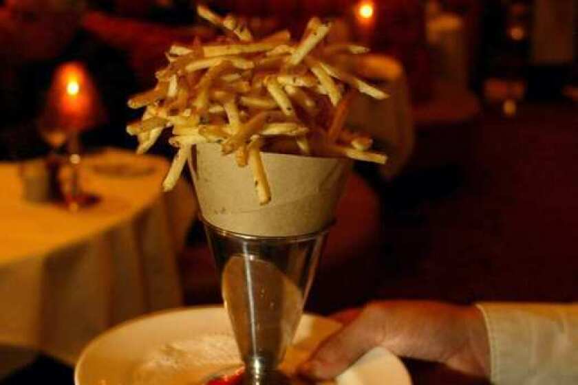 The ultra thin pommes frites at Chat Noir.