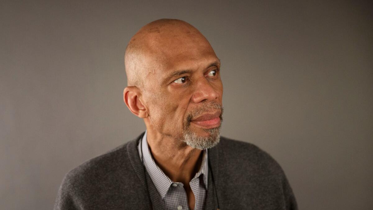 Kareem Abdul-Jabbar during the Los Angeles Times Festival of Books. (Patrick T. Fallon / For The Times)