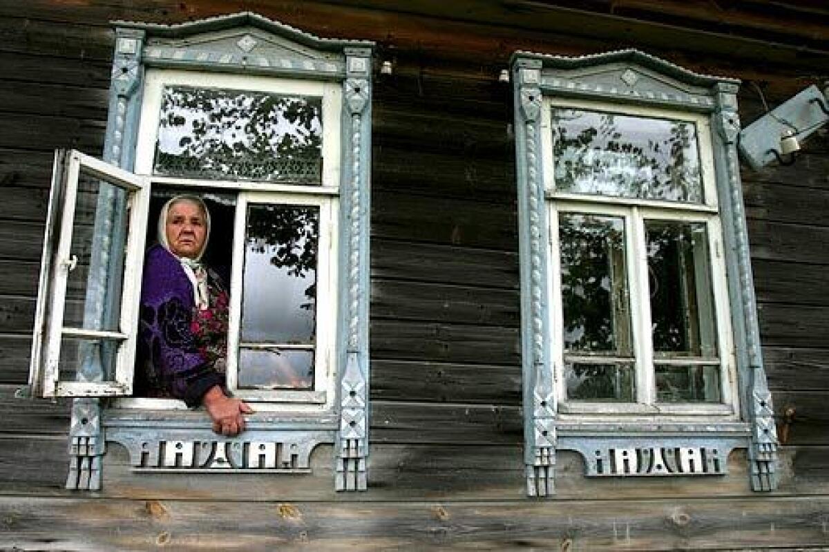 ALONE: Antonina Makarova is the last resident of the village of Kstinovo, 130 miles north of Moscow. Everyone else has died, she said. God has taken care of them, and hes still making me suffer.