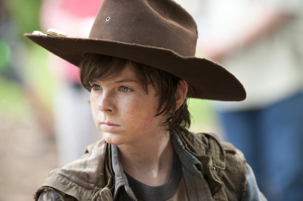 Carl Grimes (Chandler Riggs) on "The Walking Dead."